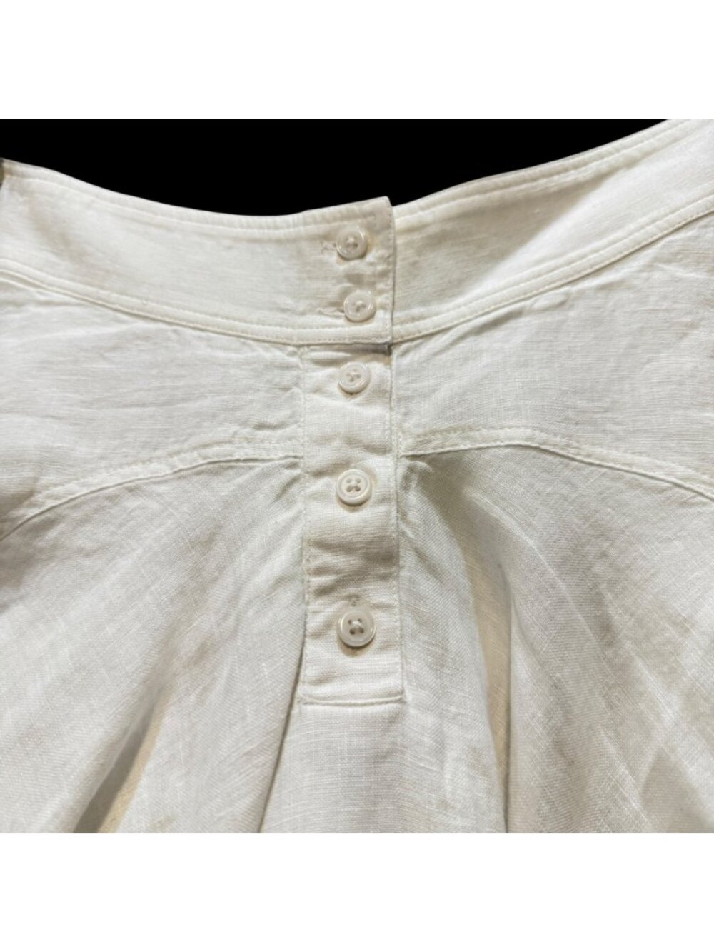 J Crew White Pleated Linen Mini Skirt Size 14 Summer Cottagecore Tennis Clueless - Picture 3 of 10